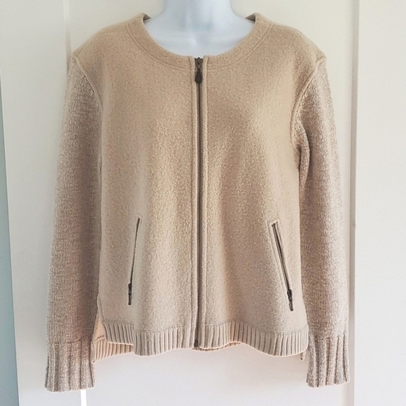 Sundance Merino Wool Alpaca blend jacket cream color size small - Picture 1 of 9